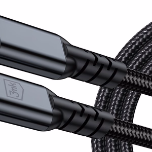 3mk Hyper Cable N-SERIES USB-C / USB-C Thunderbolt 4 2m 48V / 5A 40Gb/s 240W 8K60Hz - juodas