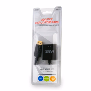 Savio CL-55 vaizdo kabelio adapteris 0,2 m DisplayPort HDMI Type A (Standard) juodas