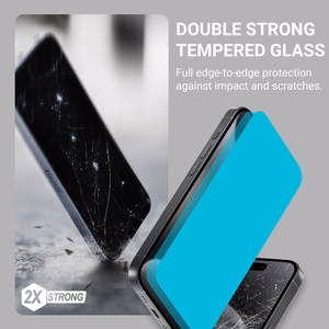 Crong EasyShield 2-Pack grūdinti apsauginiai ekrano stiklai, skirti iPhone 16 / 15, 2 vnt.