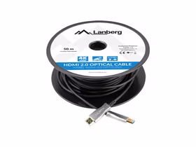 Lanberg CA-HDMI-20FB-0500-BK optinis HDMI M/M 50 m v2.0 4K AOC kabelis