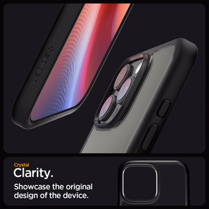 Spigen Ultra Hybrid iPhone 16 Pro dėklas - matinė juoda