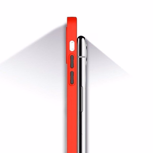 Milky dėklas silikoninis lankstus permatomas dėklas Xiaomi Redmi Note 10 / Redmi Note 10S raudonas