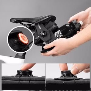 Rockbros P010 0.2L велосипедная подседельная сумка с держателем для бутылки 0.6L - черный