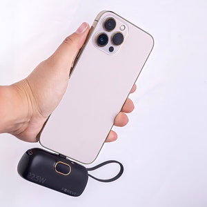 Forever mini išorinė baterija MTB-100 22.5W 5000 mAh USB C juodas