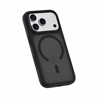 Benks Magnetic Mist dėklas metaliniu rėmeliu (K069) iPhone 17 Pro juodas (Camera Control mygtukas)