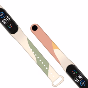 Dirželis Moro juosta Xiaomi Mi Band 3 / 4 silikoninis dirželis laikrodžio apyrankė raštas 5