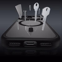 Benks Magnetinis Mist dėklas Metal Frame (0068) Iphone 17 Air juodas (Fotoaparato valdymo mygtukas)