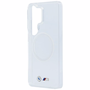 BMW IML Shockproof Metal Logo MagSafe dėklas skirtas Samsung Galaxy S26 Ultra skaidrus