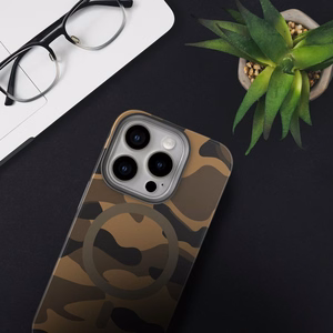 FORCELL F-PROTECT Lygiai su dviejų sluoksnių 4D technologija, militarinio kritimo testo suderinamas su MagSafe SAMSUNG S25 - desert kamufliažas
