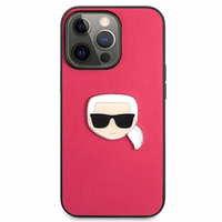 Karl Lagerfeld Odinis Ikonik Karl's Head Metalinis dėklas iPhone 13 Pro / 13 6,1\" - rožinis