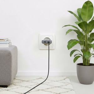 FORCELL F-ENERGY GaN III B245201(2C) itin plonas kelioninis įkroviklis 2 x Type C + USB A PD QC4.0 3A 45W juodas