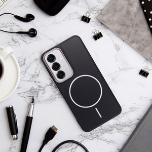 FRAME MAG COVER Dėklas telefonui suderinamas su Magnetiniu Samsung S25 juodas