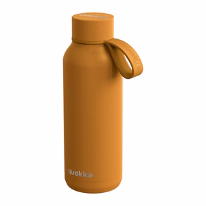 Quokka Solid With Strap nerūdijančiojo plieno termo gertuvė, 510 ml, Mustard