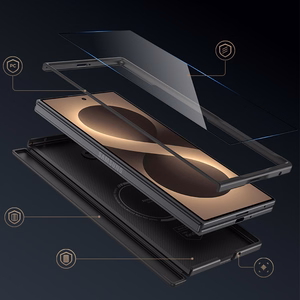 Benks Magnetic Armor Grid Pro Grand Combo dėklas (C.K.FL.SA.BK.C051), skirtas Samsung Galaxy Z Fold 8 Ultra, juodas