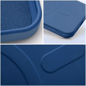 SILICONE MAG COVER dėklas telefonui, suderinamas su MagSafe, IPHONE 13 Mini mėlynas