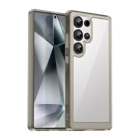 Dėklas telefonui (m) su gelio rėmeliu Samsung Galaxy S25 Ultra - skaidrus juodas (m)