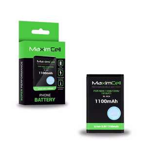 Maximcell baterija skirta Nokia 1208/1209/1616/C1 BL-5CA 1100mAh Li-ion