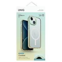 Uniq Combat Duo Magclick įkrovimo dėklas telefonui iPhone 15 - žalias ir geltonas