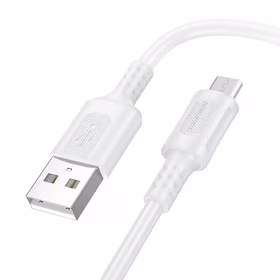 Borofone Kabelis BX111 Feliz - USB į Micro USB - 2,4A 1 metras baltas