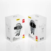 "Dudao" automatinis automobilinis laikiklis su integruotu Qi 15 W belaidžiu įkrovikliu pilkos spalvos (F20xs)