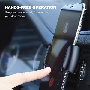 Crong Universal Smart automobilinis telefono laikiklis 4–6.5" telefonams, juodas