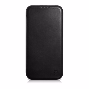 iCarer CE Oil Wax Premium odinis folio dėklas iPhone 14 Plus Magnetinis atverčiamas dėklas su MagSafe Juodas (AKI14220707-BK)