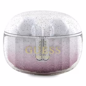 Guess Bluetooth ausinės GUTWSHDGKEEP TWS GLITTER GRADIENT rožinės