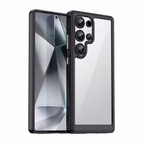 Dėklas telefonui (m) su gelio rėmeliu Samsung Galaxy S25 Ultra - juodas (m)