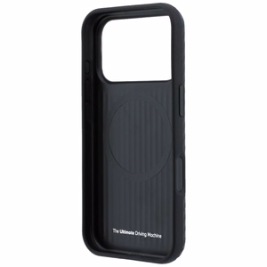 BMW dėklas, skirtas iPhone 18 Pro Max / 17 Pro Max: (Carbon Metal Logo), suderinamas su MagSafe, spalva – juoda