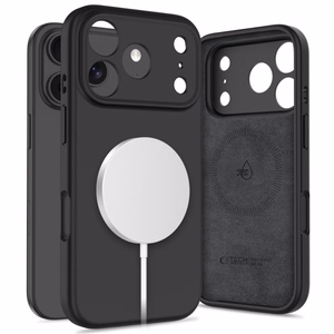 Tech-Protect Silicone magnetinis dėklas telefonui iPhone 17 Pro - juodas