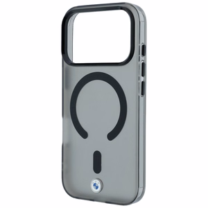 BMW Sign Frosted IML & MetalL Logo MagSafe dėklas, skirtas iPhone 17 Pro Max / 18 Pro Max – juodas