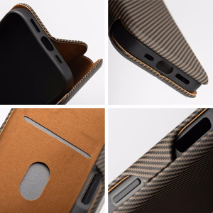 FOLIO šoninis magnetinis knygos tipo dėklas telefonui IPHONE 16 PLUS rudas
