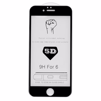 Grūdintas stiklas pilno klijavimo 5D IPHONE 6 (4,7") juodas