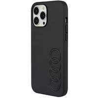 Audi sintetinės odos dėklas telefonui iPhone 13 Pro Max 6.7" juodas/juodas kietas dėklas AU-TPUPPCIP13PM-TT/D1-BK
