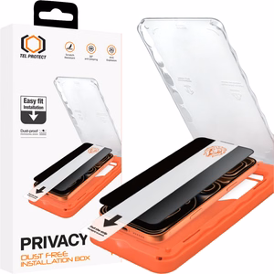 Tel Protect Dust-Free Easy Fit Privacy Titan grūdintas stiklas skirtas Iphone 17 Pro juodas