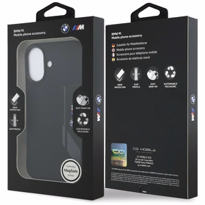 BMW M Silicon Vertical Logo MagSafe deklas iPhone 17 - juodas