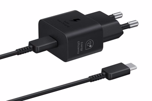 Įkroviklis Samsung EP-T2510XBEGEU 25W + USB-C kabelis juodas