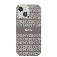 DKNY IML Mono ir juostelės Magnetinis dėklas iPhone 15 / 14 / 13 - smėlinė