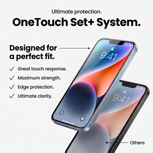 Tech-Protect OneTouch Set+ grūdinto stiklo apsauga, skirta iPhone 18 Pro / 17 Pro, 2 vnt.