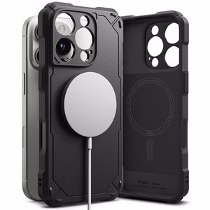 Ringke Rugged Gear magnetinis MagSafe dėklas telefonui iPhone 16 Pro - juodas
