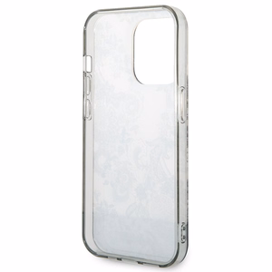 Guess GUHCP14LHGPLHG iPhone 14 Pro 6.1 pilkas / pilkas kietasis dėklas Porcelain Collection