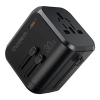 Universalus kelioninis įkroviklis Choetech PD5008 30W USB-C/3xUSB-A juodas
