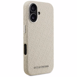 Karl Lagerfeld FW Stamped Karl MagSafe Dėklas iPhone 16 - smėlio