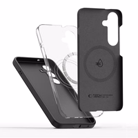 Tech-Protect Liquid Silicone Magnetinis dėklas Samsung Galaxy S25 Edge - juodas