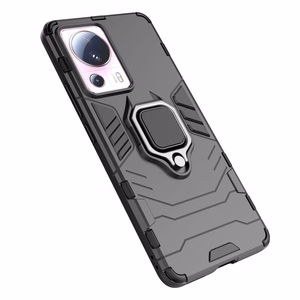 Dėklas telefonui Ring Armor Xiaomi 13 Lite su magnetiniu laikikliu ir žiedu - juodas