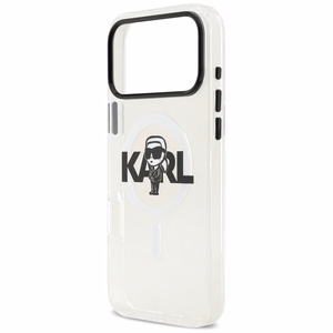Karl Lagerfeld IML Karl Eskizas Logotipas Magnetinis dėklas telefonui iPhone 17 Pro Max - skaidrus