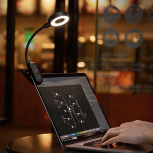 Tech-Protect LL100 Wireless Lamp with Clip + USB-A / USB-C Cable 30 cm - Black