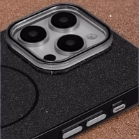 Glitter Thin Mag dėklas for iPhone 17 6,3" juodas