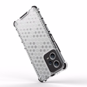 Honeycomb dėklas telefonui Xiaomi Redmi Note 12 5G / Poco X5 5G šarvuotas hibridinis dangtelis juodas