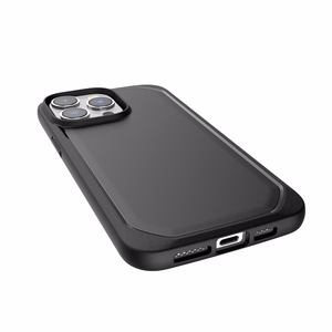 X-Doria Raptic Slim dėklas, skirtas iPhone 14 Pro Max, biologiškai skaidus, juodas